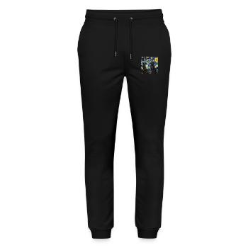 Cat, Cat Motif - Stanley/Stella Mover Unisex Organic Jogging Trousers - black - Front - Marisol (170cm) & Nik (191cm)