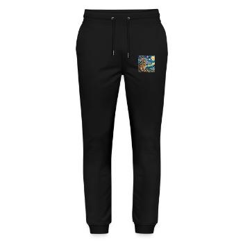 easter bunny, easter, bunny, happy easter, easter eggs - Stanley/Stella Mover Unisex Organic Jogging Trousers - black - Front - Marisol (170cm) & Nik (191cm)
