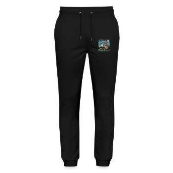 easter bunny, easter, bunny, happy easter, easter eggs - Stanley/Stella Mover Unisex Organic Jogging Trousers - black - Front - Marisol (170cm) & Nik (191cm)
