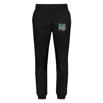 easter bunny, easter, bunny, happy easter, easter eggs - Stanley/Stella Mover Unisex Organic Jogging Trousers - black - Front - Marisol (170cm) & Nik (191cm)