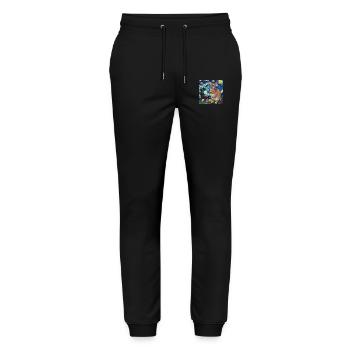 easter bunny, easter, bunny, happy easter, easter eggs - Stanley/Stella Mover Unisex Organic Jogging Trousers - black - Front - Marisol (170cm) & Nik (191cm)