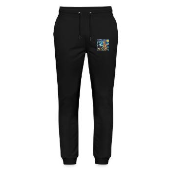 easter bunny, easter, bunny, happy easter, easter eggs - Stanley/Stella Mover Unisex Organic Jogging Trousers - black - Front - Marisol (170cm) & Nik (191cm)