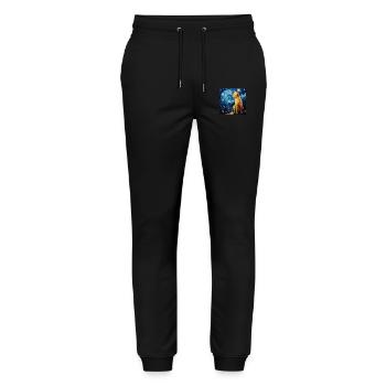 Cat, cat motif - Stanley/Stella Mover Unisex Organic Jogging Trousers - black - Front - Marisol (170cm) & Nik (191cm)