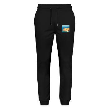 Cat, cat motif, pop art, gift, gift idea - Stanley/Stella Mover Unisex Organic Jogging Trousers - black - Front - Marisol (170cm) & Nik (191cm)