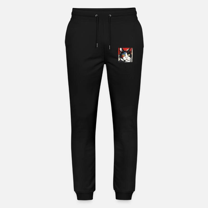 Chat, Motif De Chat - Pantalon de jogging bio MOVER Stanley/Stella unisexe - noir