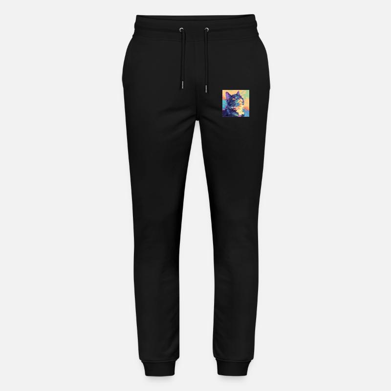 Chat, Motif De Chat - Pantalon de jogging bio MOVER Stanley/Stella unisexe - noir