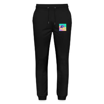 Cat, Cat Motif - Stanley/Stella Mover Unisex Organic Jogging Trousers - black - Front - Marisol (170cm) & Nik (191cm)