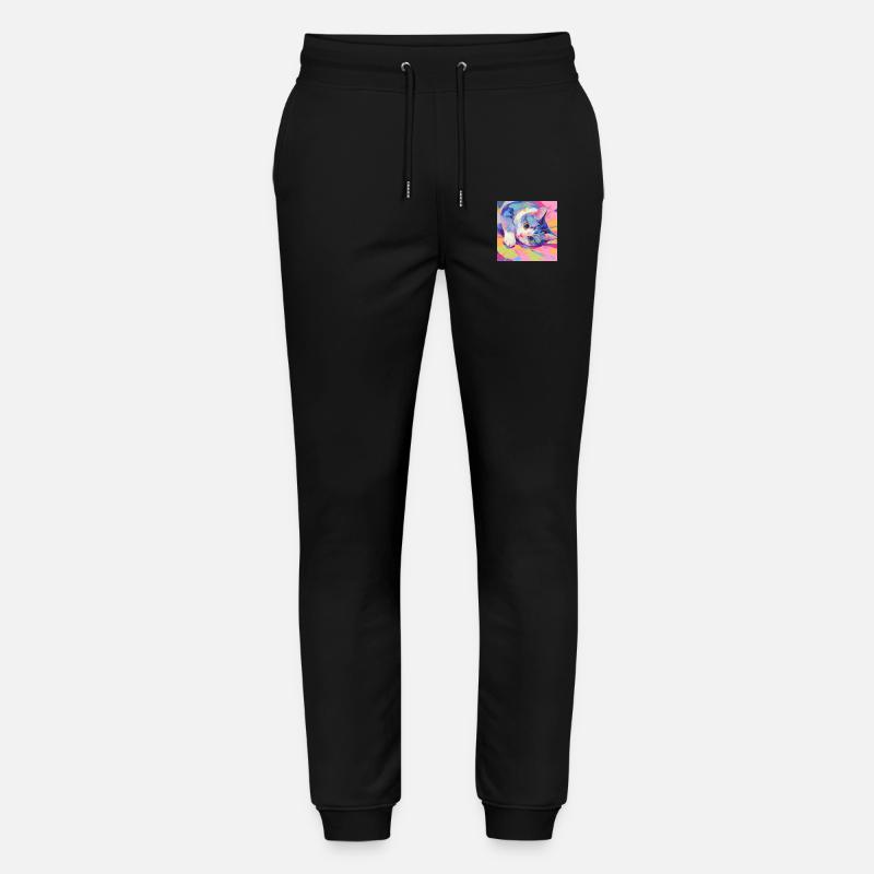 Chat, Motif De Chat - Pantalon de jogging bio MOVER Stanley/Stella unisexe - noir