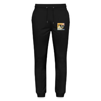 Cat, Cat Motif - Stanley/Stella Mover Unisex Organic Jogging Trousers - black - Front - Marisol (170cm) & Nik (191cm)