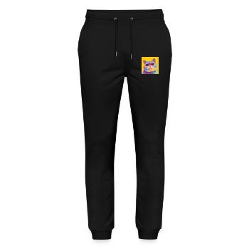 Cat, Cat Motif - Stanley/Stella Mover Unisex Organic Jogging Trousers - black - Front - Marisol (170cm) & Nik (191cm)