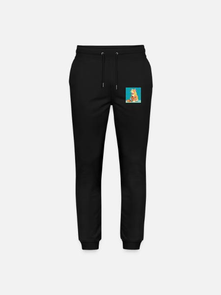 Cat, Cat Motif - Stanley/Stella Mover Unisex Organic Jogging Trousers - black
