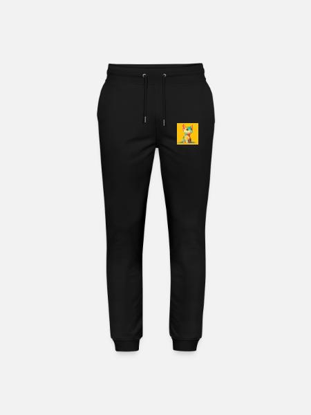 Cat, Cat Motif - Stanley/Stella Mover Unisex Organic Jogging Trousers - black