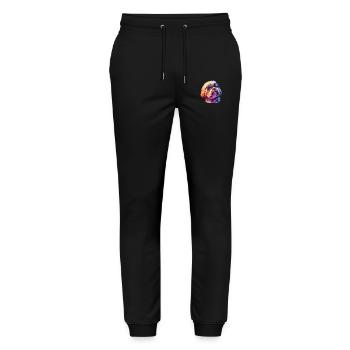 Lhasa Apso, Hund, Sonnenbrille, Sommer, geschenk - Stanley/Stella Unisex Bio Jogginghose Mover  - Schwarz - Vorne - Marisol (170cm) & Nik (191cm)