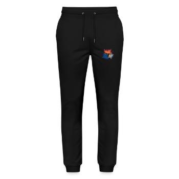 Motorcross Enduro Vintage Motorcyclist - Stanley/Stella Mover Unisex Organic Jogging Trousers - black - Front - Marisol (170cm) & Nik (191cm)