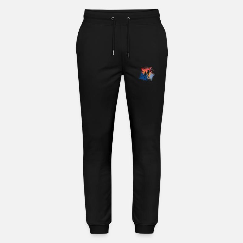 Diver Diving Scuba Retro - Stanley/Stella Mover Unisex Organic Jogging Trousers - black