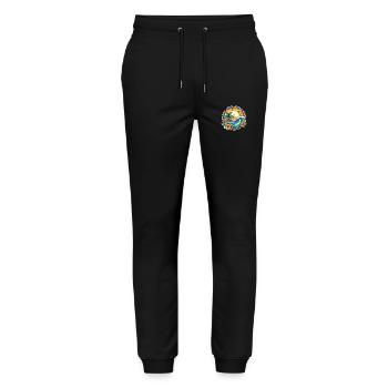 surf plage palmier soleil vacances - Pantalon de jogging bio MOVER Stanley/Stella unisexe - noir - Devant - Marisol (170cm) & Nik (191cm)