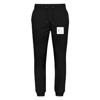 Rainbow butterfly created - Stanley/Stella Mover Unisex Organic Jogging Trousers - black - Front - Marisol (170cm) & Nik (191cm)