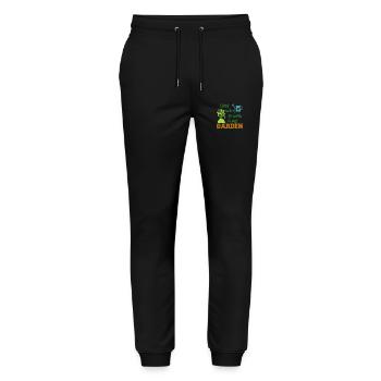 Je suis juste pour travailler dans mon jardin - jardin seulement - Pantalon de jogging bio MOVER Stanley/Stella unisexe - noir - Devant - Marisol (170cm) & Nik (191cm)