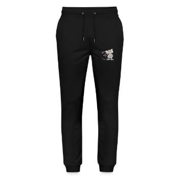 Großer Elefant - 3. Geburtstag - Stanley/Stella Unisex Bio Jogginghose Mover  - Schwarz - Vorne - Marisol (170cm) & Nik (191cm)