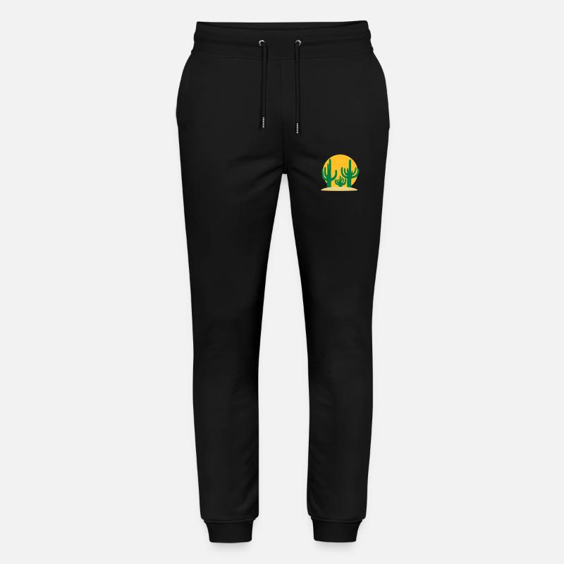 Soleil 3 Cactus Désert - Pantalon de jogging bio MOVER Stanley/Stella unisexe - noir