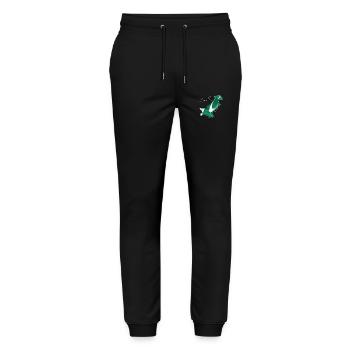 Pakistan flag in Pakistan map PK - Stanley/Stella Mover Unisex Organic Jogging Trousers - black - Front - Marisol (170cm) & Nik (191cm)