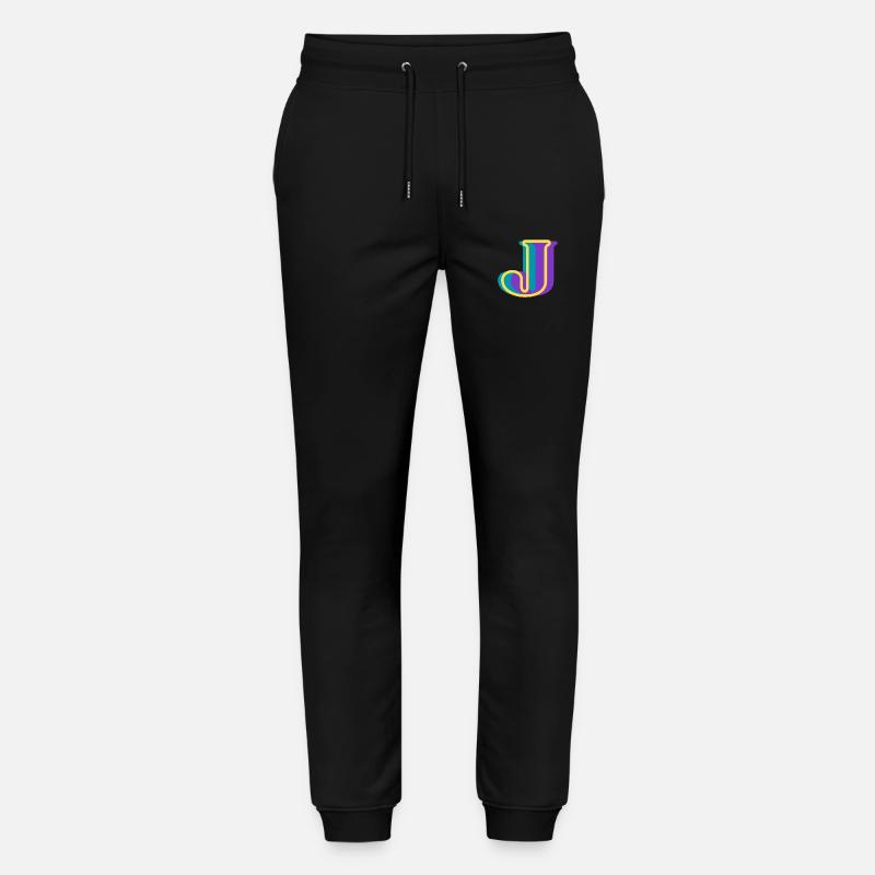 Mehrfarbiger Buchstabe j - Stanley/Stella Unisex Bio Jogginghose Mover  - Schwarz