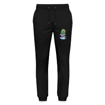 Kleiner Dinosaurier - Stanley/Stella Unisex Bio Jogginghose Mover  - Schwarz - Vorne - Marisol (170cm) & Nik (191cm)