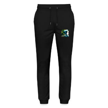 Alien Selfie - Next to the Waterfall - Stanley/Stella Mover Unisex Organic Jogging Trousers - black - Front - Marisol (170cm) & Nik (191cm)