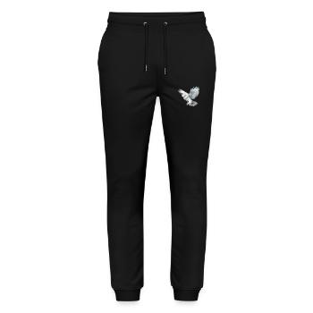 SnowyOwl 04 - Stanley/Stella Mover Unisex Organic Jogging Trousers - black - Front - Marisol (170cm) & Nik (191cm)