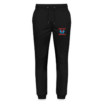 SOON TO BE UNCLE - Stanley/Stella Mover Unisex Organic Jogging Trousers - black - Front - Marisol (170cm) & Nik (191cm)