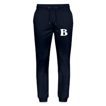 Lettre b - Pantalon de jogging bio MOVER Stanley/Stella unisexe - marine - Devant - Marisol (170cm) & Nik (191cm)