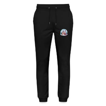 Cozy Winter Cottage: Charming Holiday Art - Stanley/Stella Mover Unisex Organic Jogging Trousers - black - Front - Marisol (170cm) & Nik (191cm)