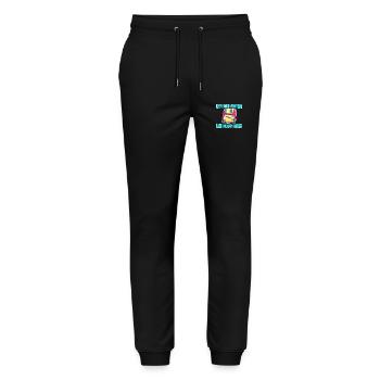 Lass Uns Zusammenhalten Wie Floppy Disks - Stanley/Stella Unisex Bio Jogginghose Mover  - Schwarz - Vorne - Marisol (170cm) & Nik (191cm)