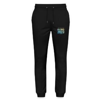 Mallorca 2023 - Stanley/Stella Mover Unisex Organic Jogging Trousers - black - Front - Marisol (170cm) & Nik (191cm)