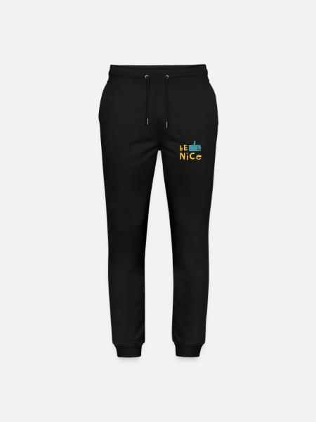 Be nice - Stanley/Stella Mover Unisex Organic Jogging Trousers - black
