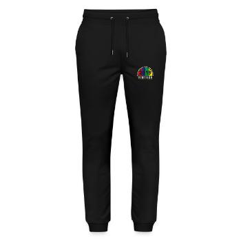 Vintage 2019 Retro - Bursdag - Stanley/Stella Mover Unisex Organic Jogging Trousers - black - Front - Marisol (170cm) & Nik (191cm)