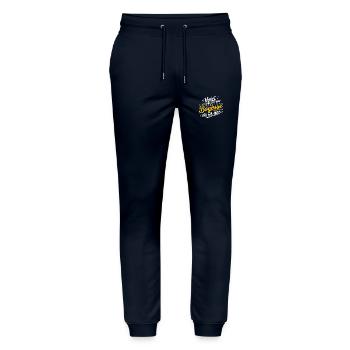 56-jährige Bogosse - Stanley/Stella Unisex Bio Jogginghose Mover  - Navy - Vorne - Marisol (170cm) & Nik (191cm)
