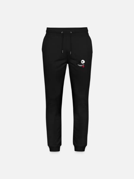crazy_grin_face - Stanley/Stella Mover Unisex Organic Jogging Trousers - black