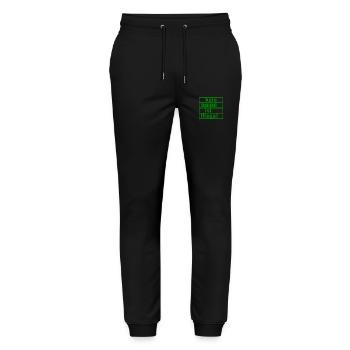 Kein baum ist illegal - Stanley/Stella Unisex Bio Jogginghose Mover  - Schwarz - Vorne - Marisol (170cm) & Nik (191cm)