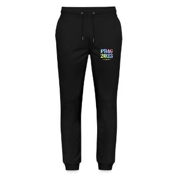 Prag 2023 - Stanley/Stella Unisex Bio Jogginghose Mover  - Schwarz - Vorne - Marisol (170cm) & Nik (191cm)