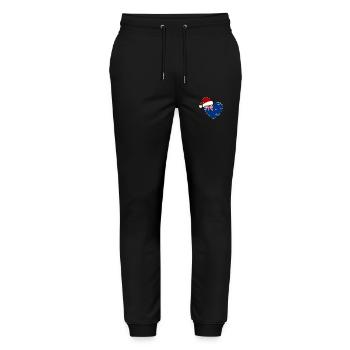 Coeur de Noël drapeau Nouvelle-Zélande - Pantalon de jogging bio MOVER Stanley/Stella unisexe - noir - Devant - Marisol (170cm) & Nik (191cm)