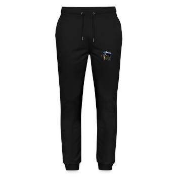 Bunter Hai paint Art - Stanley/Stella Unisex Bio Jogginghose Mover  - Schwarz - Vorne - Marisol (170cm) & Nik (191cm)