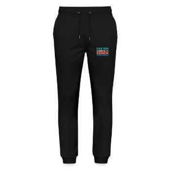 Hab Den Schlüssel Zu Deinen Handschellen - Stanley/Stella Unisex Bio Jogginghose Mover  - Schwarz - Vorne - Marisol (170cm) & Nik (191cm)