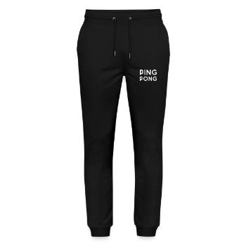 Ping Pong Saying Gift Sports Gift Idea - Stanley/Stella Mover Unisex Organic Jogging Trousers - black - Front - Marisol (170cm) & Nik (191cm)