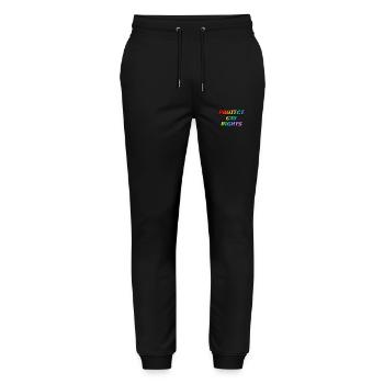 Protect gay rights LGBTQ Pride Month - Stanley/Stella Mover Unisex Organic Jogging Trousers - black - Front - Marisol (170cm) & Nik (191cm)