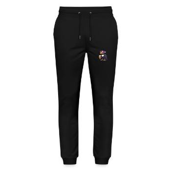 Harpy Bird Après Ski Beer Comic - Stanley/Stella Mover Unisex Organic Jogging Trousers - black - Front - Marisol (170cm) & Nik (191cm)
