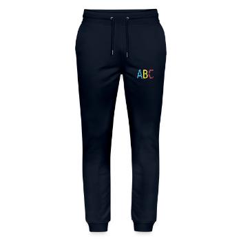 ABC- Start of school, school child - Stanley/Stella Mover Unisex Organic Jogging Trousers - navy - Front - Marisol (170cm) & Nik (191cm)