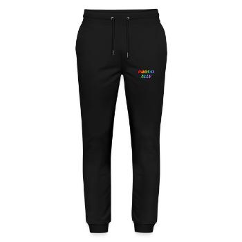 Stolzer Verbündeter - LGBT-Stolz - Stanley/Stella Unisex Bio Jogginghose Mover  - Schwarz - Vorne - Marisol (170cm) & Nik (191cm)