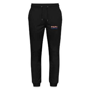 Reisestress Statt Urlaubsfeeling - Stanley/Stella Unisex Bio Jogginghose Mover  - Schwarz - Vorne - Marisol (170cm) & Nik (191cm)
