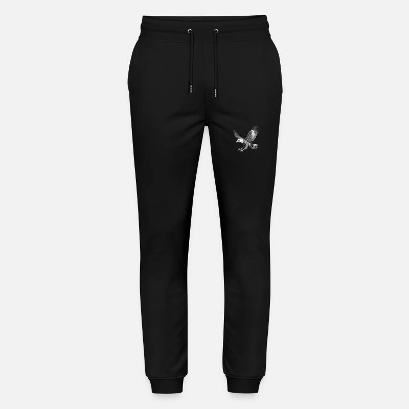 Flying Eagle, Graphic - Stanley/Stella Mover Unisex Organic Jogging Trousers - black